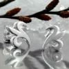 Stecker Ohrstecker, kleine Blüte, mattiert, echtes 925 Silber, Damen