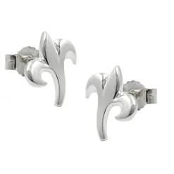 Stecker Ohrstecker, kleine Blüte, mattiert, echtes 925 Silber, Damen