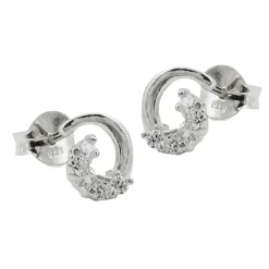 Stecker Ohrstecker mit Zirkonia aus echtem 925 Silber, Damen