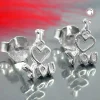 Stecker Ohrstecker Ohrschmuck, I LOVE YOU, echtes 925 Silber, Damen