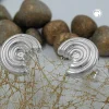Stecker Ohrstecker Ohrschmuck, Segment mit Rillen, 925 Silber, Damen
