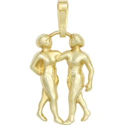 Sternzeichen Anhänger 11,5x17mm Zwilling 333 Gold Gelbgold Einhänger Damen