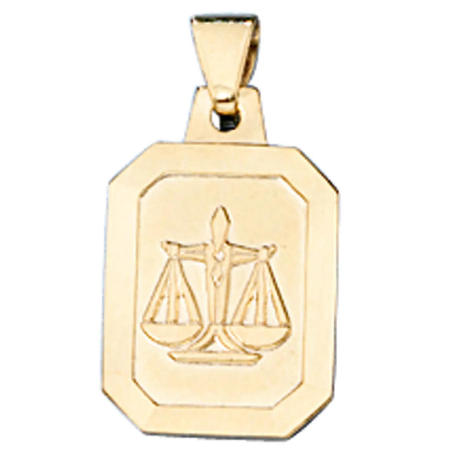Sternzeichen Waage - Goldanhänger Anhänger 9,2x14,7mm 333 Gold Unisex