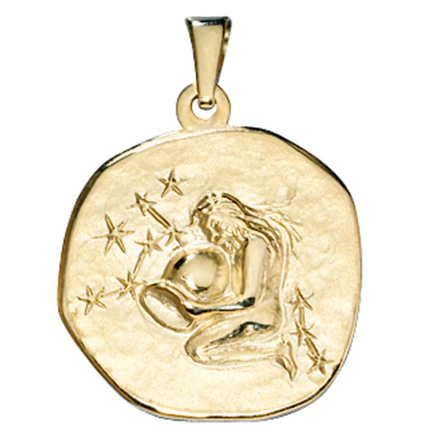 Sternzeichen Wassermann Anhänger 19,3x22,3mm aus 333 Gold Gelbgold Unisex