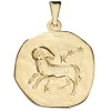 Sternzeichen Widder - Anhänger 19,3x22,3mm aus 333 Gold Gelbgold Unisex