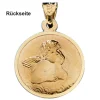 Stier - Ketten Anhänger Goldanhänger 333 Gold rund Halsschmuck Unisex
