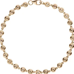 Tennisarmband Armband aus 585 Gold Rotgold mit 27 Brillanten 0,88ct 18cm