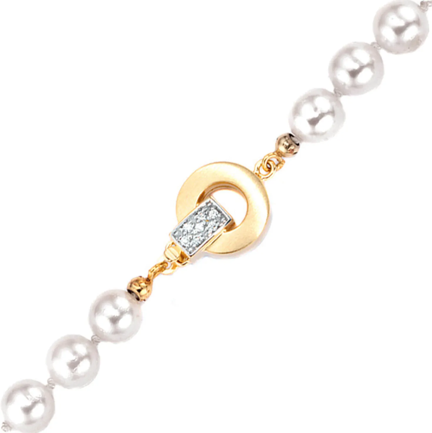 Verschluss Schließe Diamanten 0.1Ct & 585 Gelbgold Goldverschluss