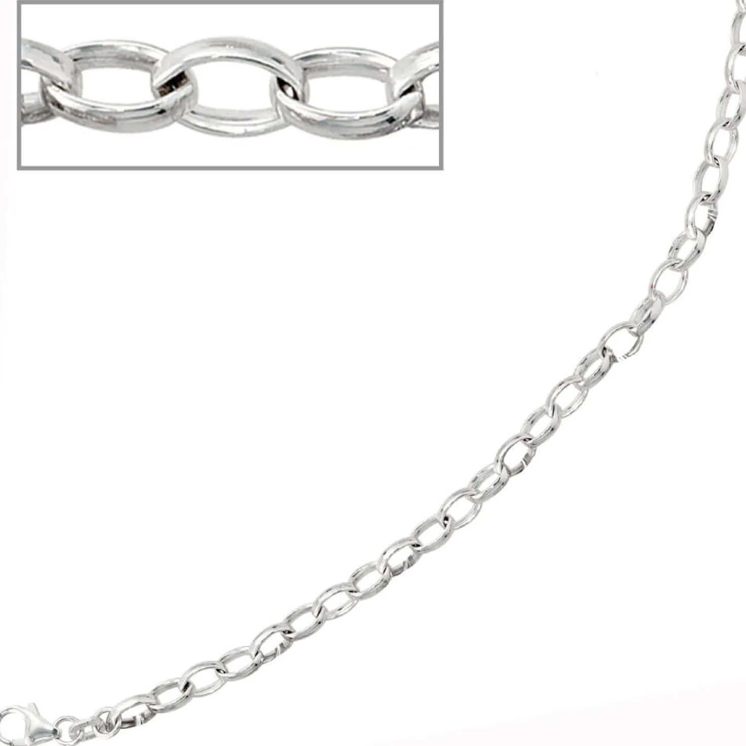 Weit-Anker-Armband Armkette aus 925 Silber Sterlingsilber Armschmuck 21cm