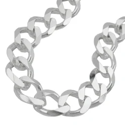 11x2,8mm Collier Kette Weitpanzerkette Halsschmuck, 925 Silber, 50cm
