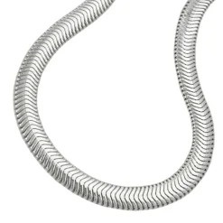 6x2mm flache Schlangenkette Halskette Collier glänzend aus 925 Silber 41cm