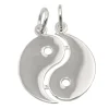 Yin-Yang Partner Anhänger Doppel 18mm aus 925 Silber glänzend